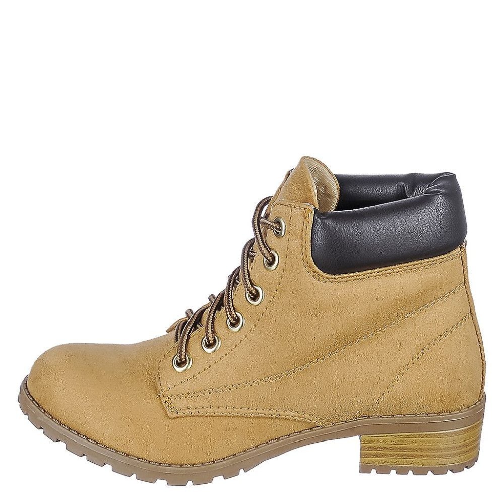 Womens Hiking Work Fashion Low Heel Ankle Boot NEW